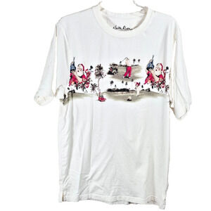 North River Outfitters T Shirt Size X-Large White Christmas Santa Golf Holiday